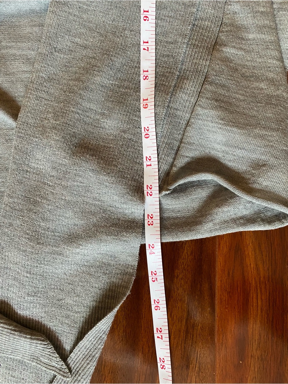 AllSaints Wasson Pirate Wrap Merino Wool Grey Open-Front Draped Cardigan - Picture 12 of 14